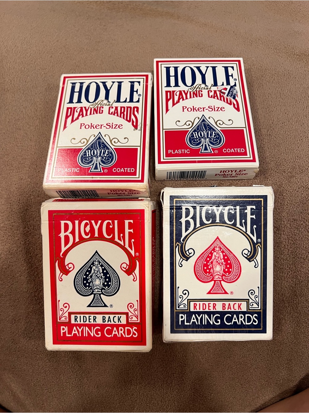 Bicycle & Hoyle Playing Cards Set - Red, Blue